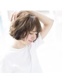 パツっと外ハネボブ×ハイグレージュ