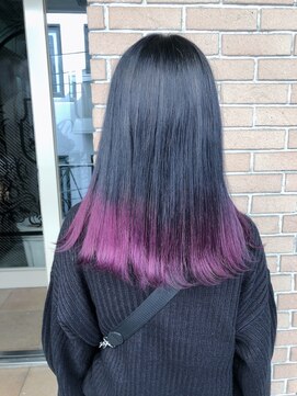 サロンドミルク 原宿(salon de MiLK) ダークグレー＆グラデーションピンクラベンダー