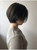 オトナ髪ショート×アッシュグレー