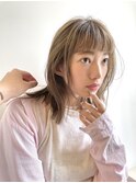 【CROP】ハイトーングレージュ×ケアブリーチ×ロングレイヤー