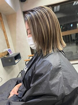 サニー 渋谷(SUNNY) バレイヤージュ、ココアベージュ、ハイライト、グレージュカラー