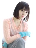 チョコレートカラーのストレートスリークボブ20代30代40代