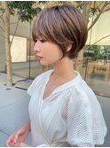 20代30代大人ガーリーショートヘアチョコレートモードショート
