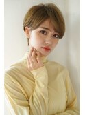 大人ショート☆大人可愛い♪前下がりショートボブ丸みショート