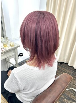 アンリ(Anli) 《Anli KANAKO》ウルフカット ピンクベージュ