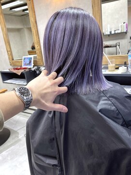 サニー 渋谷(SUNNY) バレイヤージュ、ハイライト、グレーベージュ、レイヤーカット