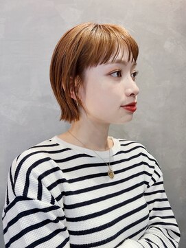 トルネード(TORNADO) 大人ショートボブ前髪ありミニボブ切りっぱなし丸顔K20240219