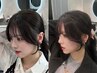 顔周り縮毛矯正+韓国トレンドカット¥13000