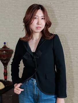 ルーク(LUXE) ミディアムレイヤー×ピンクブラウン