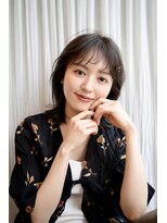 マグノリア オモテサンドウ(MAGNOLiA Omotesando) 毛先パーマで作るフェザーバングくびれミディ・・・HINATA