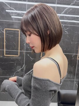 サイン 渋谷(SIGN) 渋谷ボブレイヤーカットグレージュブリーチ無し