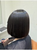黒髪のストレートボブ♪
