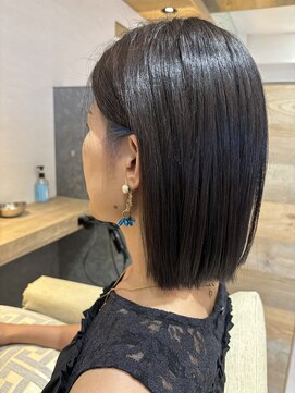 ブルーム ヘア デザイン ドゥーエ(bloom hair design due) タッセルボブ×似合わせカット【インナーカラー/ボブ/髪質改善】