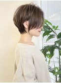 柏グランマッシュショートデザイン暗めカラーハイライトショート