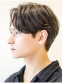透明感センターパート・大人のシースルーマッシュ