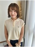 朝も楽チン♪結べるボブパーマ×まろやかベージュ/小林