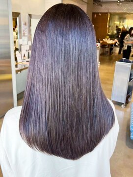 オーガニック リブ 川越(organic+live) ◎暗めカラーラベンダーアッシュ冬の透明感艶ロング