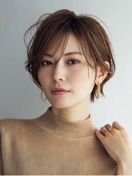 ハーツ(Heart's) ミセスショート×白髪ぼかしカラー３０代４０代５０代６０代