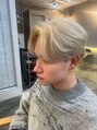 オーバーヘアー 姫路店(over hair) ホワイトミルクティー×センターパートの相性抜群です!