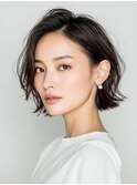 大人くびれボブ☆前下がりショートボブ