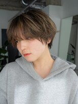 ロウ 銀座(RAW) マッシュ ショート ショートパーマ ハイライト