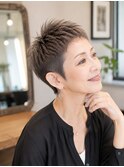 50代60代若見え上品ひし形ハンサムショート美フォルム
