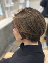 ダマーニ 表参道(DAMANI)&nbsp;大人丸みショートボブ × シアーベージュハイライト