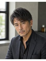 MEN's Baguz MEN'Sカット/ MEN'Sパーマ/ MEN'Sカラー 大人メンズ無造作ウェーブセンターパートツーブロックパーマ
