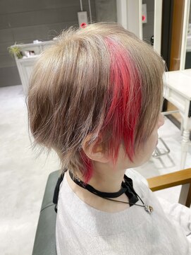 デイズ(days) 10代20代30代人気ピンクインナーカラー☆ブリーチWカラー