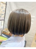 ボブ×アッシュベージュ