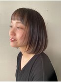 Bob/フェイスフレーミング/ハイライト/ボブ/ベージュ