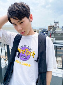 ルービック 京橋(Rubik's) メンズ韓国風_簡単スタイリング_マッシュかきあげバングショート