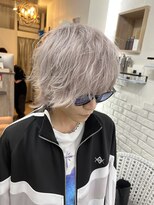 ヘアーグランデシーク(Hair Grande Seeek)&nbsp;メンズダブルカラーマッシュウルフホワイトシルバー☆
