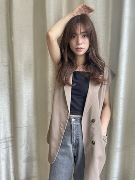 イニット 奈良新大宮(init.) 20代30代40代髪質改善カラーアッシュベージュ艶感ストレート