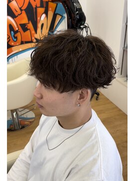 ビカム 名駅(become) 波巻きパーマブラウンカラー