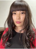 黒髪/ボブルフ/ネビージュ/小顔/ワンレン/水戸/髪質改善/前髪