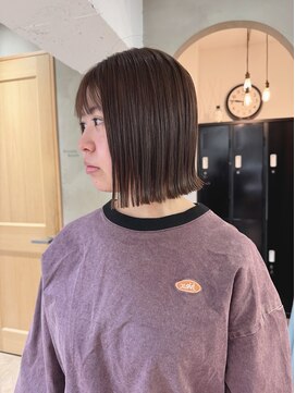 ローレン(LOREN) ミルクティーベージュぷつっとボブケアブリーチ 梅田