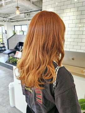 エイス 梅田 中津(Ace) オレンジカラー　ケアブリーチ