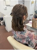 ハーフアップ