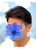 ツーブロック　フロント分けスタイル