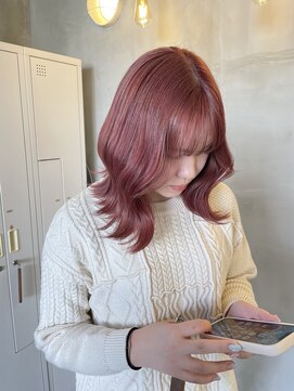 ジルバイジゼル(JILL by GiseL) ミディアム　ケアブリーチ　顔周り　ピンク　10代20代