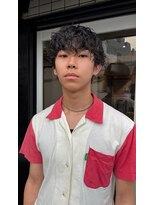 サンアタゴノット(san.atagonot)&nbsp;men's hair/サーフカール/刈り上げセンターパート/メンズパーマ