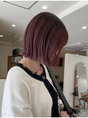 カシスピンク/ピンク系/暖色カラー/暖色系/ボブ/ボブヘア