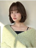 小顔韓国ボブヘアワンカールボブ似合わせ顔周りレイヤーカット