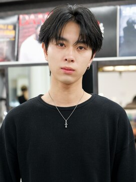 アンサー 渋谷(ANSWER) メンズシースルーセンターパートフェザーパーマ髪質改善縮毛矯正