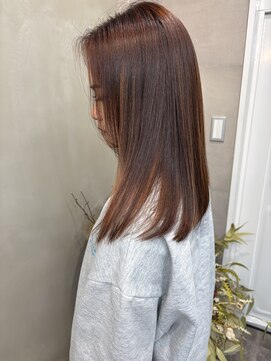 ファビ 渋谷(Fab) くびれヘア/暗めカラー/アプリコットオレンジ/縮毛矯正