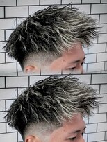 トップバイスリーナイン(TOP by THREE NINE)&nbsp;ホワイトメッシュ×ツイストパーマ