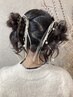 リボンや飾りを沢山付けるヘアセットにおすすめクーポン→3000円
