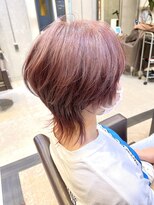 ネリ(NERi)&nbsp;抜け感ウルフレイヤー×ブリーチピンクベージュ