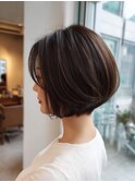 新子安/ハッシュカット/グレージュ/デザインカラー